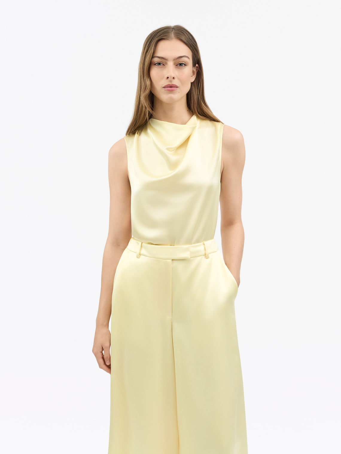 Lian Draped Satin Top