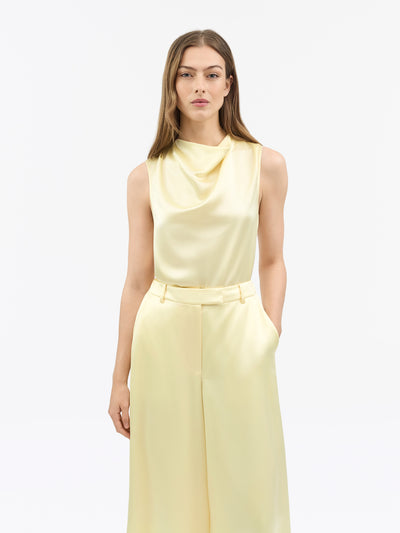 Lian Draped Satin Top